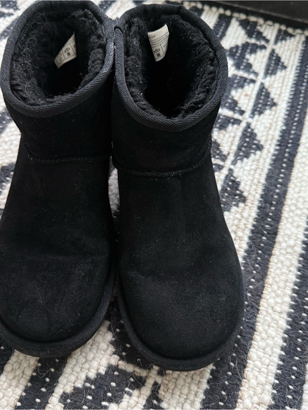 UGG Black Short Classic Suede Boots